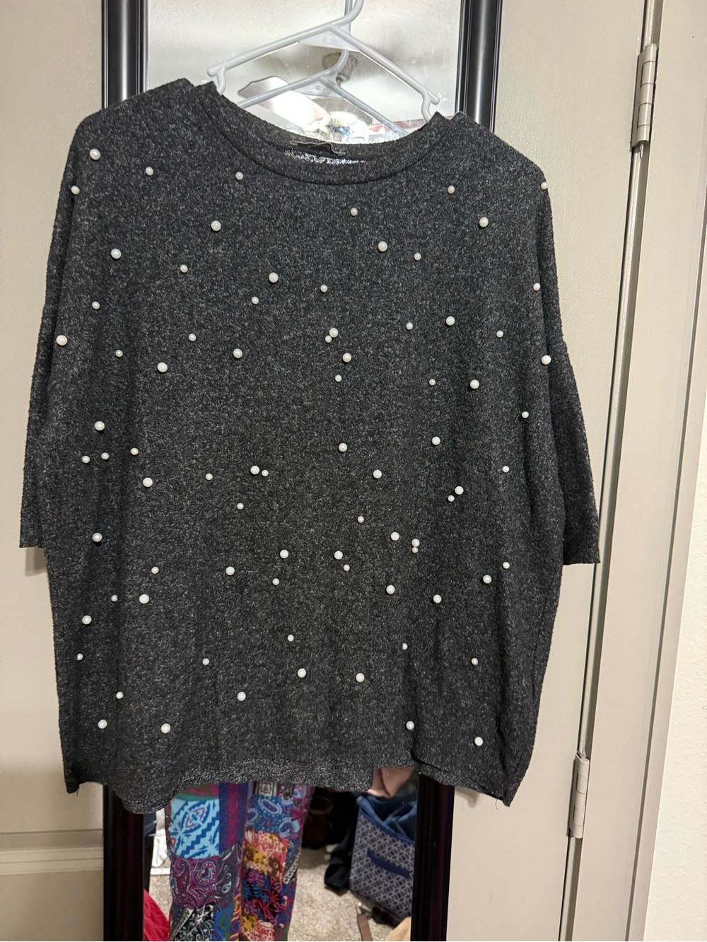Zara Trafaluc Black Crewneck Sweater